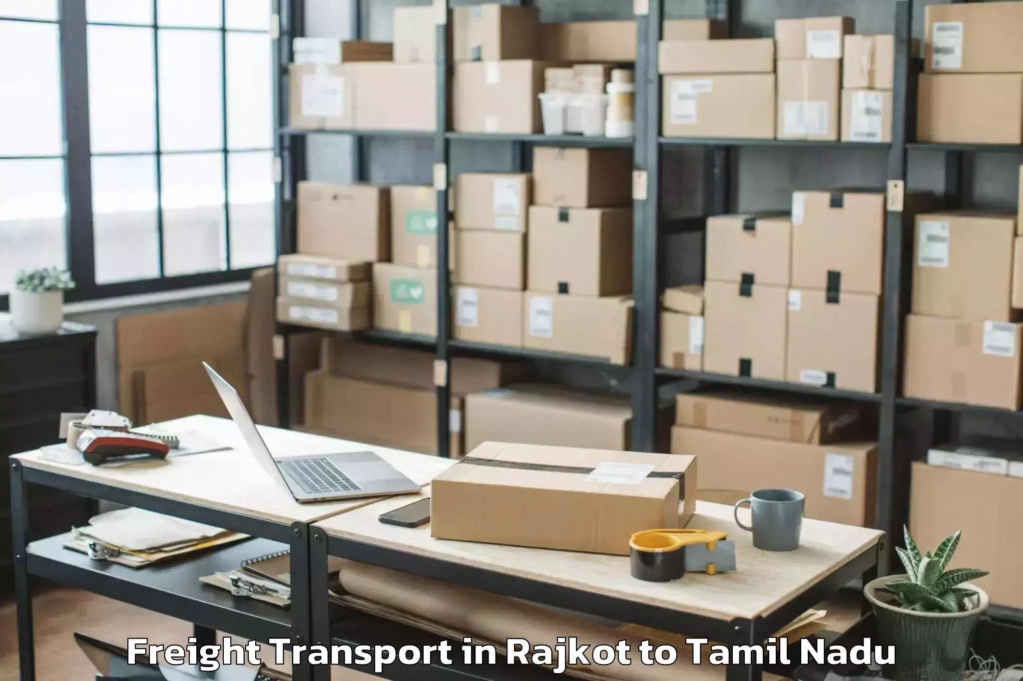 Affordable Rajkot to Kodavasal Freight Transport